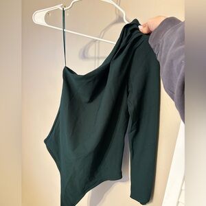 Abercrombie one sleeve bodysuit NWOT
